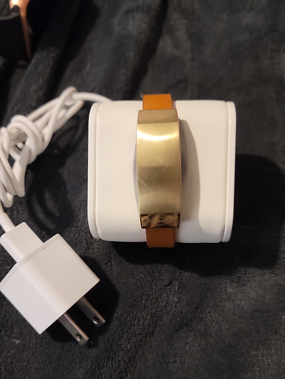 Fossil Q Dreamer Smart Band Activity Tracker Gold Tan Leather Band With‎ Charger
